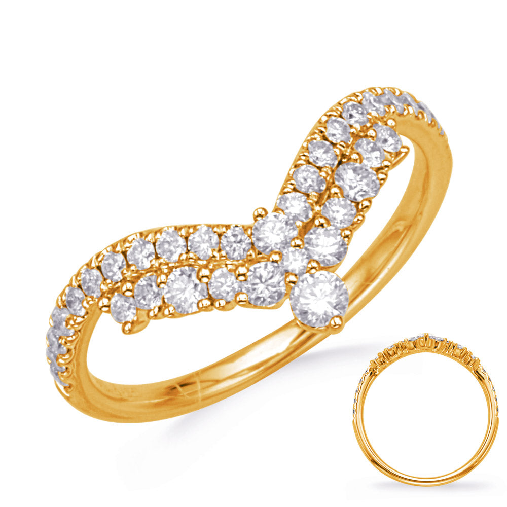 ELIE AZZI 0.54 ctw. YELLOW GOLD DIAMOND RING D4787YG