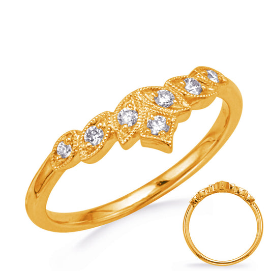 ELIE AZZI 0.12 ctw. YELLOW GOLD DIAMOND BAND D4793YG