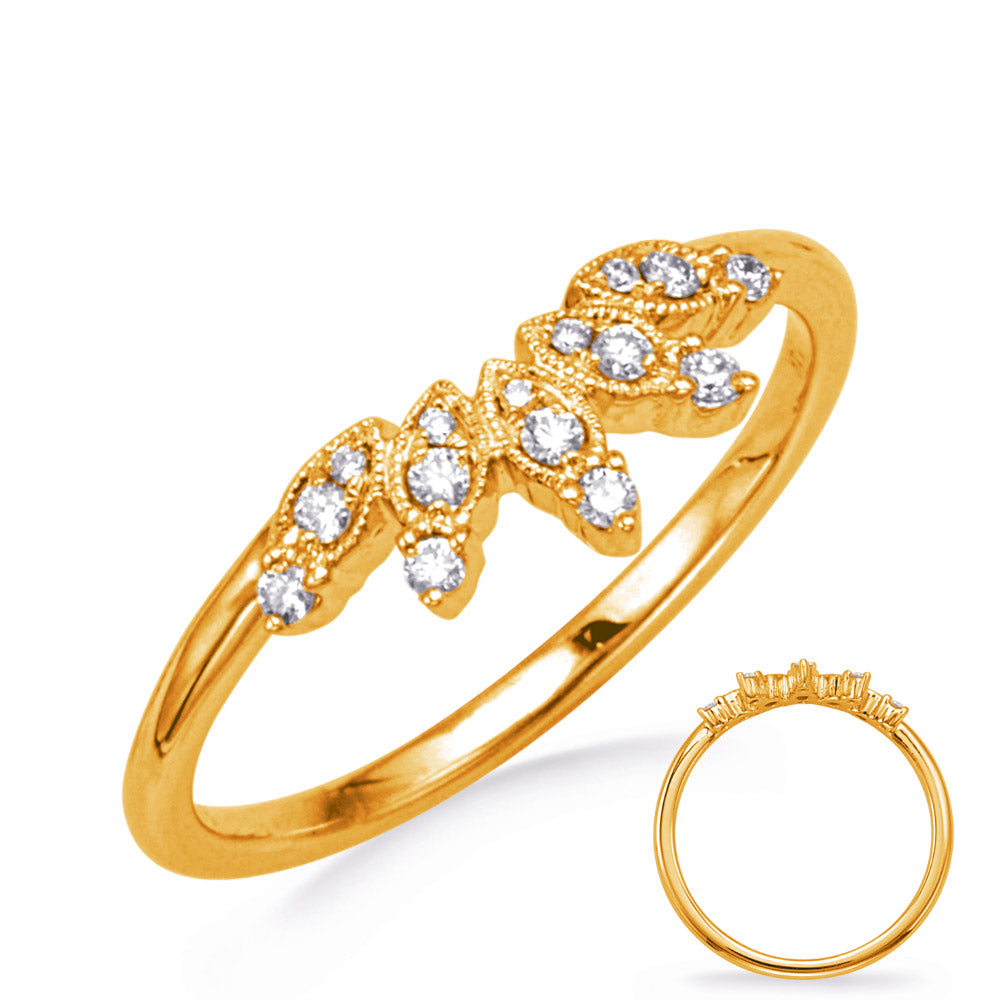 ELIE AZZI 0.11 ctw. YELLOW GOLD DIAMOND BAND D4794YG