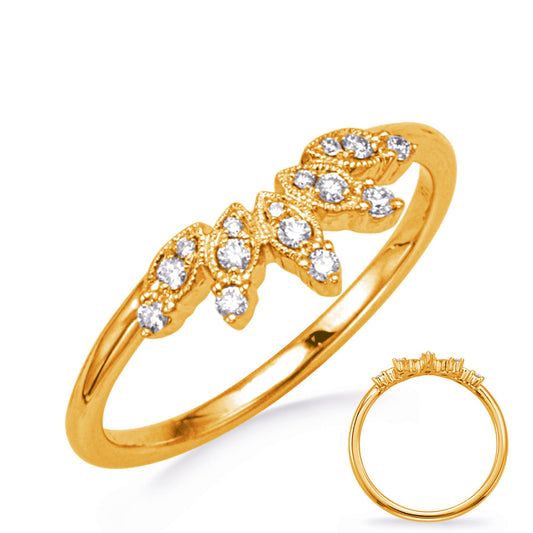 ELIE AZZI 0.11 ctw. YELLOW GOLD DIAMOND BAND D4794YG