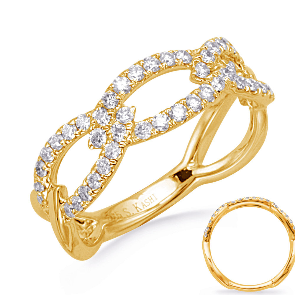 ELIE AZZI 0.51 ctw. YELLOW GOLD DIAMOND RING D4795YG