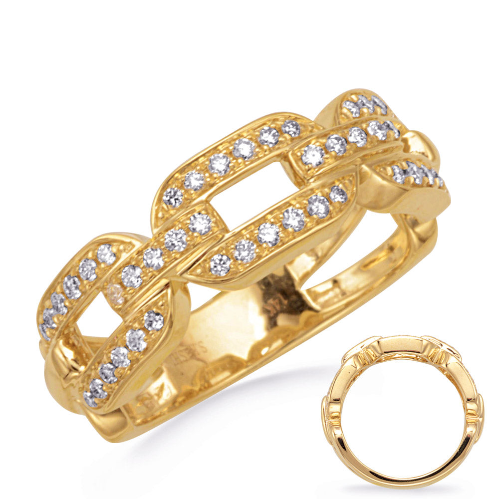 ELIE AZZI 0.37 ctw. YELLOW GOLD DIAMOND RING D4796YG