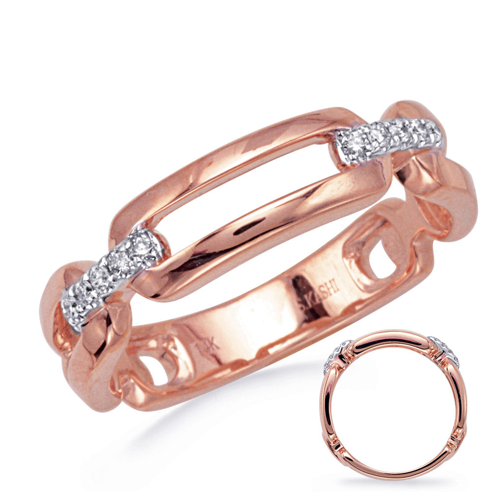 ELIE AZZI 0.08 ctw. ROSE GOLD DIAMOND RING D4797RG