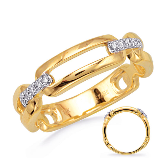 ELIE AZZI 0.08 ctw. YELLOW GOLD DIAMOND RING D4797YG