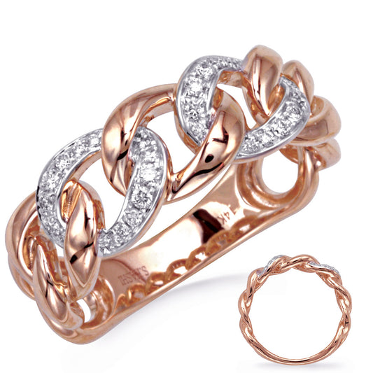 ELIE AZZI 0.19 ctw. ROSE GOLD DIAMOND RING D4798RG