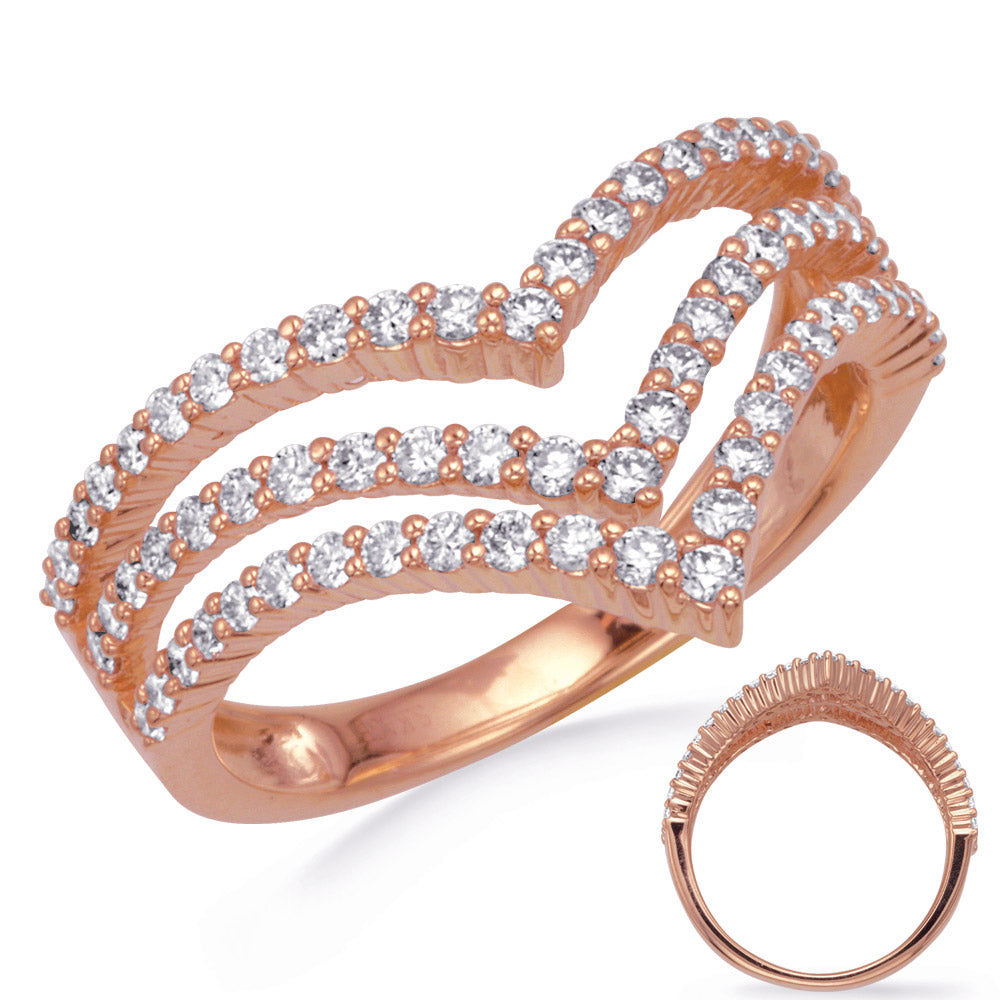 ELIE AZZI 0.73 ctw. ROSE GOLD DIAMOND RING D4801RG