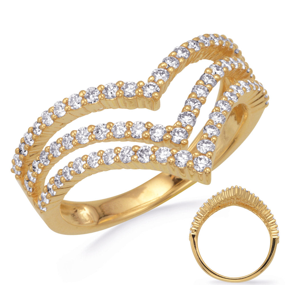 ELIE AZZI 0.73 ctw. YELLOW GOLD DIAMOND RING D4801YG