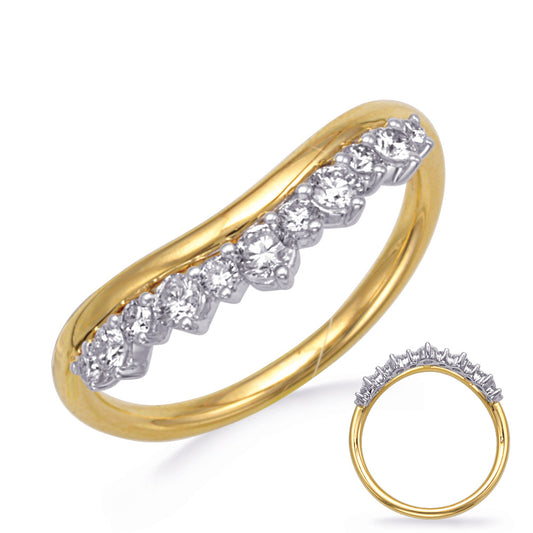 ELIE AZZI 0.40 ctw. WHITE & YELLOW GOLD DIAMOND RING D4807YW