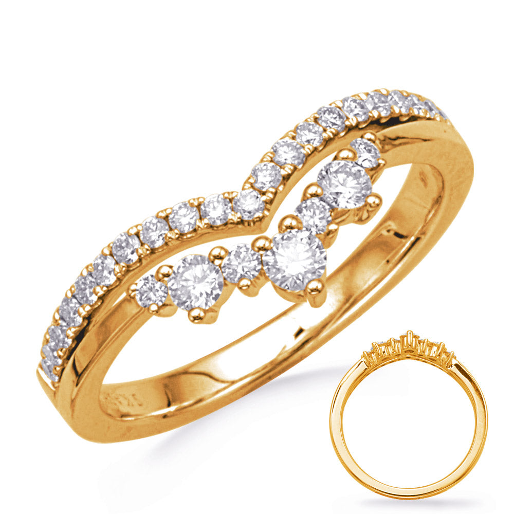ELIE AZZI 0.44 ctw. YELLOW GOLD DIAMOND RING D4812YG