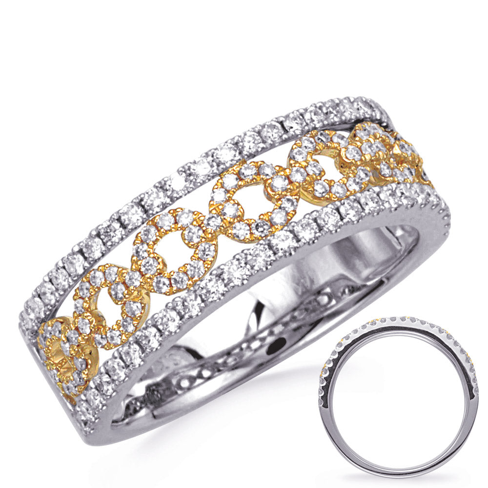 ELIE AZZI 0.53 ctw. WHITE & YELLOW GOLD DIAMOND RING D4813YW