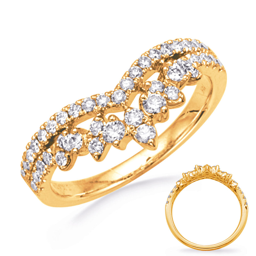 ELIE AZZI 0.55 ctw. YELLOW GOLD DIAMOND RING D4816YG