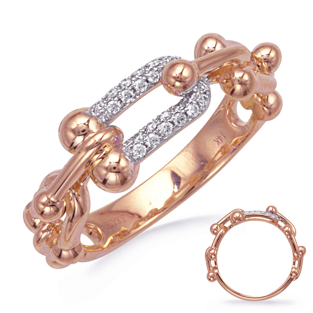 ELIE AZZI 0.13 ctw. ROSE GOLD DIAMOND RING D4819RG