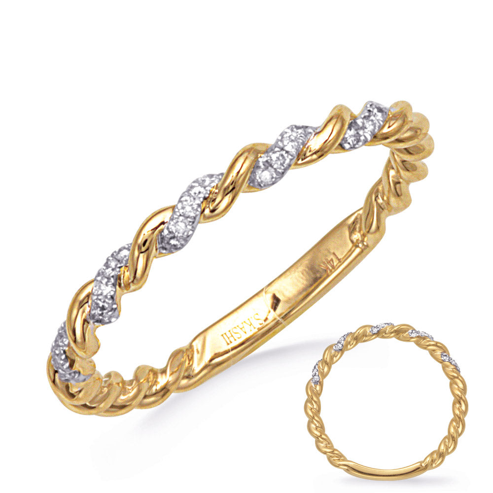 ELIE AZZI 0.09 ctw. YELLOW GOLD DIAMOND RING D4820YG