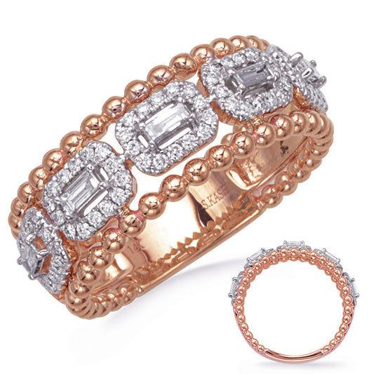 ELIE AZZI 0.54 ctw. WHITE & ROSE GOLD DIAMOND RING D4821RW