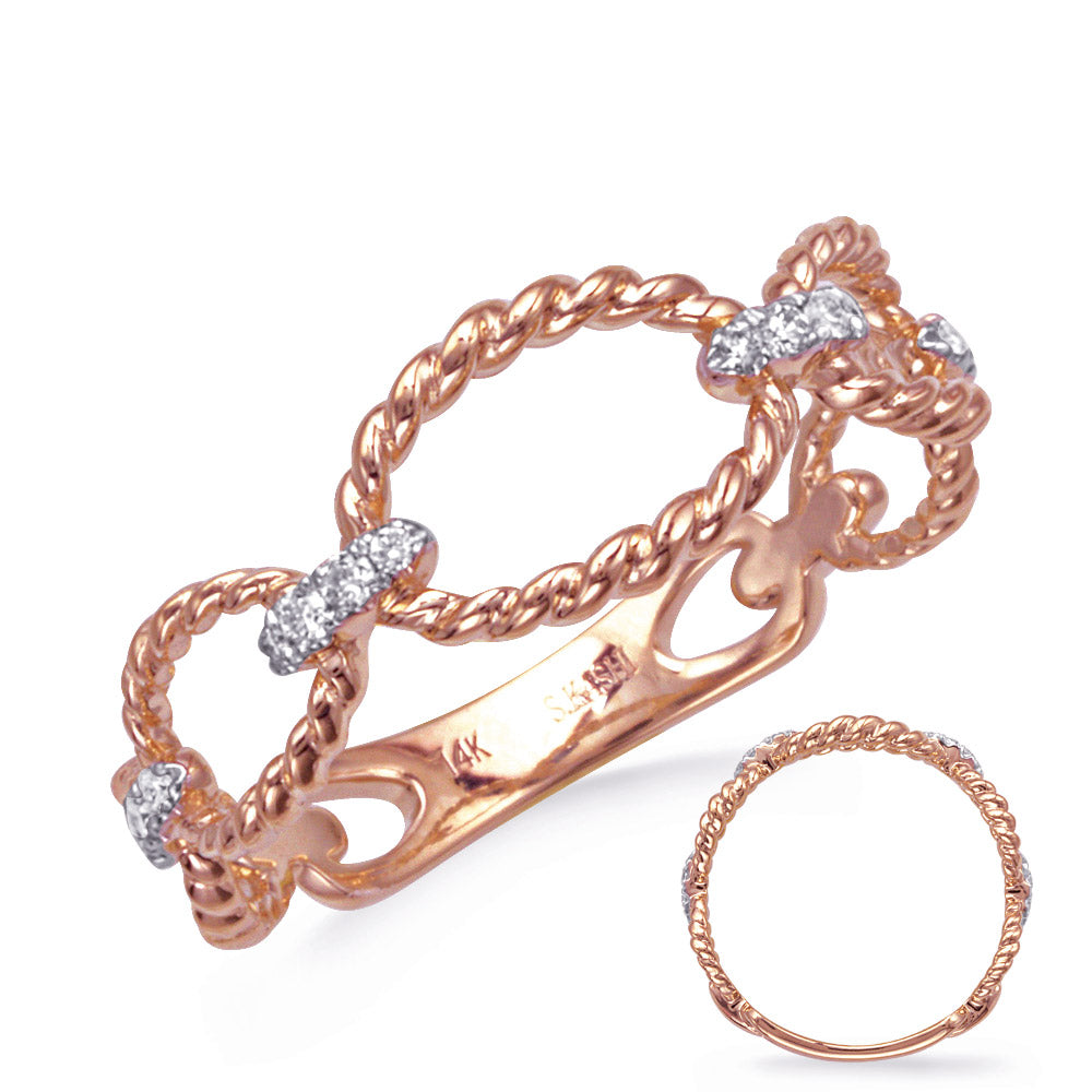 ELIE AZZI 0.09 ctw. ROSE GOLD DIAMOND RING D4822RG