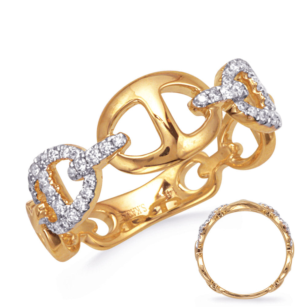 ELIE AZZI 0.24 ctw. YELLOW GOLD DIAMOND RING D4823YG