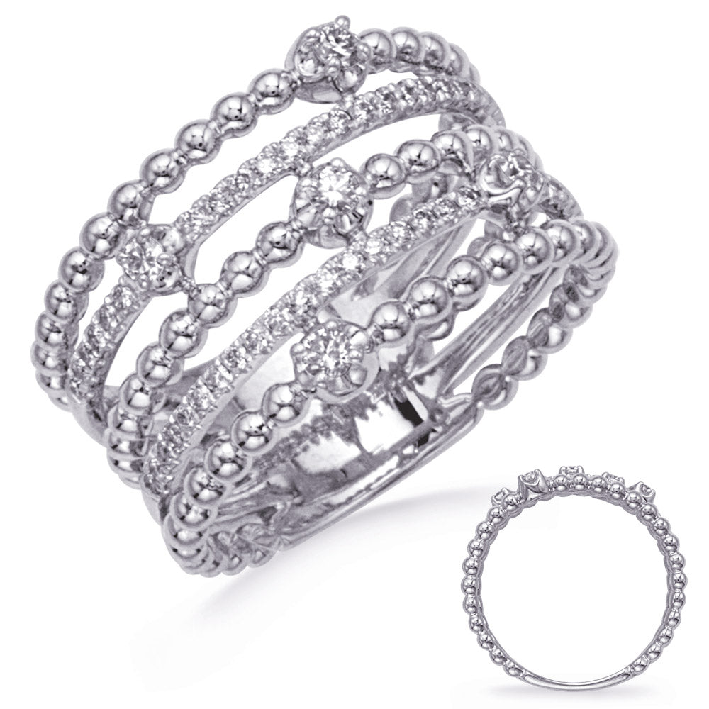 ELIE AZZI 0.38 ctw. WHITE GOLD DIAMOND RING D4824WG