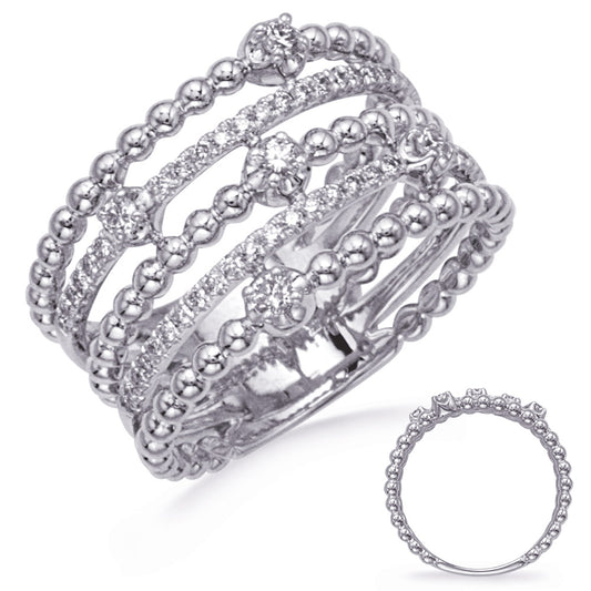 ELIE AZZI 0.38 ctw. WHITE GOLD DIAMOND RING D4824WG