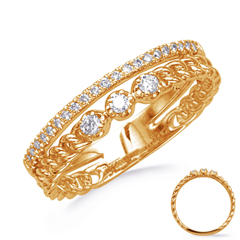 ELIE AZZI 0.23 ctw. YELLOW GOLD DIAMOND RING D4826YG