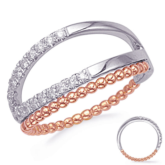 ELIE AZZI 0.33 ctw. WHITE & ROSE GOLD DIAMOND RING D4831RW
