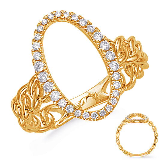 ELIE AZZI 0.27 ctw. YELLOW GOLD DIAMOND RING D4833YG