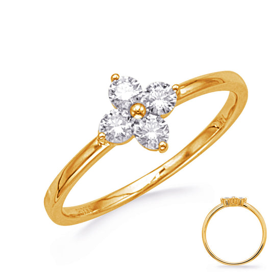ELIE AZZI 0.41 ctw. YELLOW GOLD DIAMOND RING D4834YG