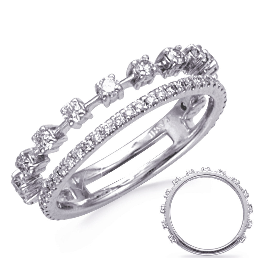 ELIE AZZI 0.58 ctw. WHITE GOLD DIAMOND BAND D4835WG