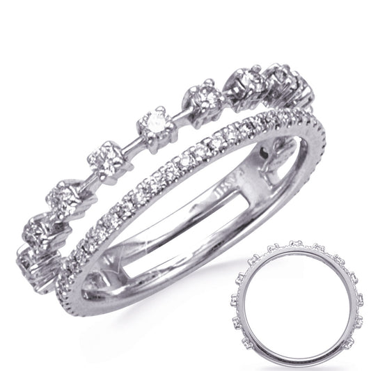 ELIE AZZI 0.58 ctw. WHITE GOLD DIAMOND BAND D4835WG
