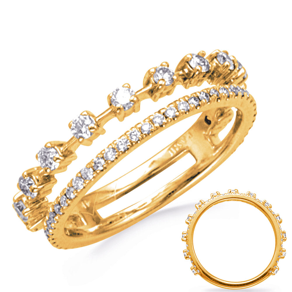 ELIE AZZI 0.58 ctw. YELLOW GOLD DIAMOND BAND D4835YG
