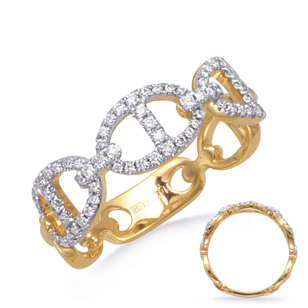 ELIE AZZI 0.33 ctw. YELLOW GOLD DIAMOND RING D4836YG