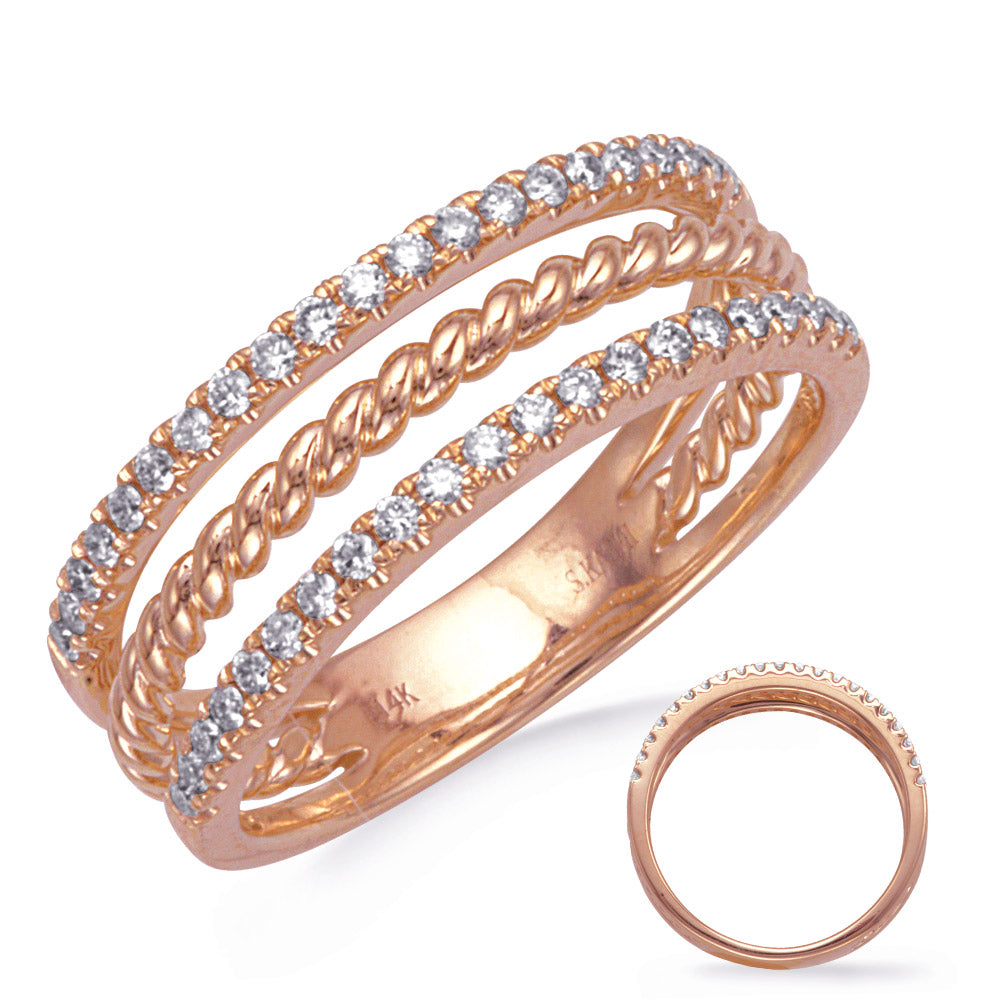 ELIE AZZI 0.33 ctw. ROSE GOLD DIAMOND RING D4838RG