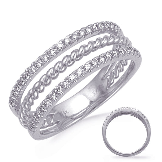 ELIE AZZI 0.33 ctw. WHITE GOLD DIAMOND RING D4838WG