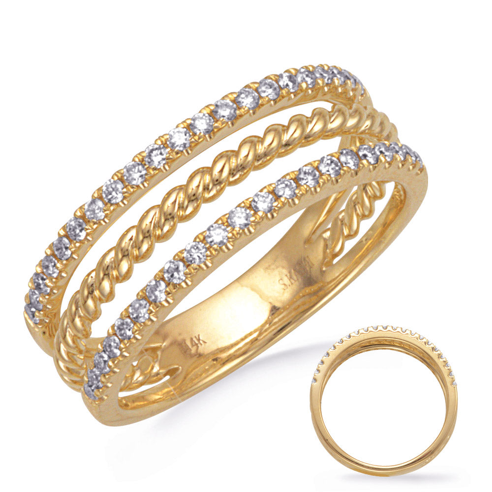 ELIE AZZI 0.33 ctw. YELLOW GOLD DIAMOND RING D4838YG