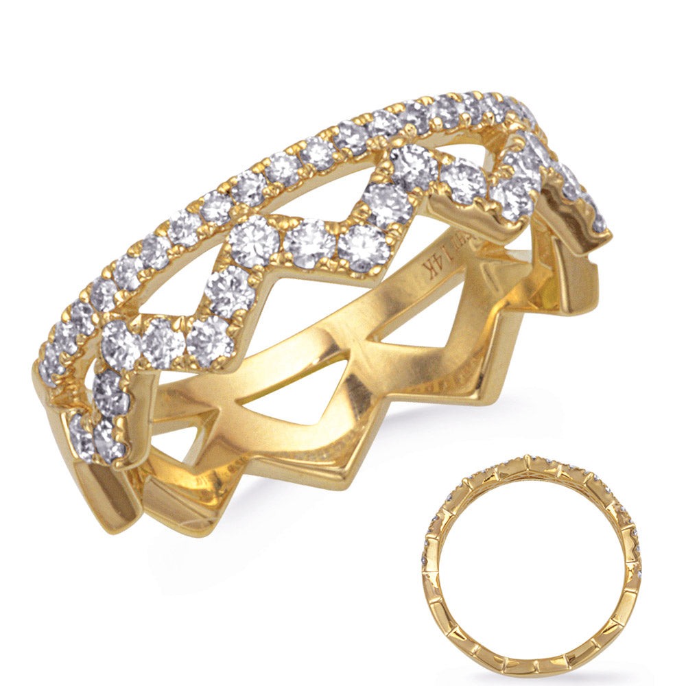 ELIE AZZI 0.70 ctw. YELLOW GOLD DIAMOND RING D4842YG