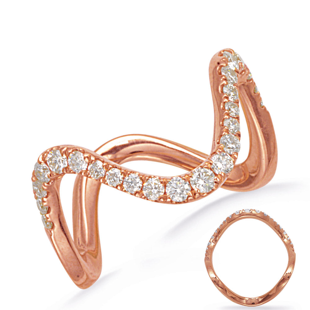 ELIE AZZI 0.46 ctw. ROSE GOLD DIAMOND RING D4843RG