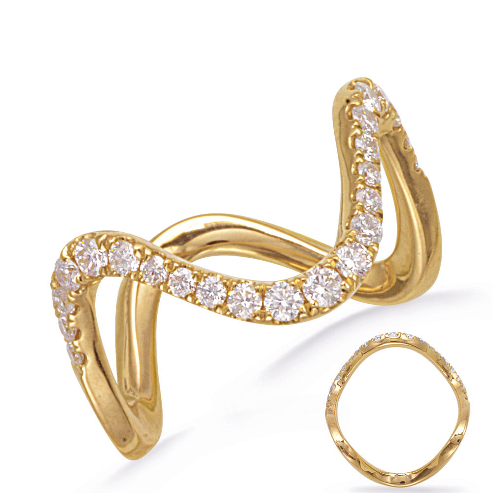 ELIE AZZI 0.46 ctw. YELLOW GOLD DIAMOND RING D4843YG