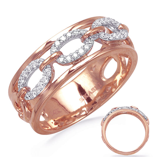 ELIE AZZI 0.23 ctw. ROSE& WHITE GOLD DIAMOND RING D4845RW