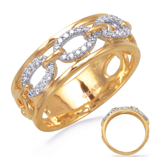 ELIE AZZI 0.23 ctw. YELLOW & WHITE GOLD DIAMOND RING D4845YW