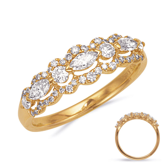 ELIE AZZI 0.56 ctw. YELLOW GOLD DIAMOND RING D4853YG