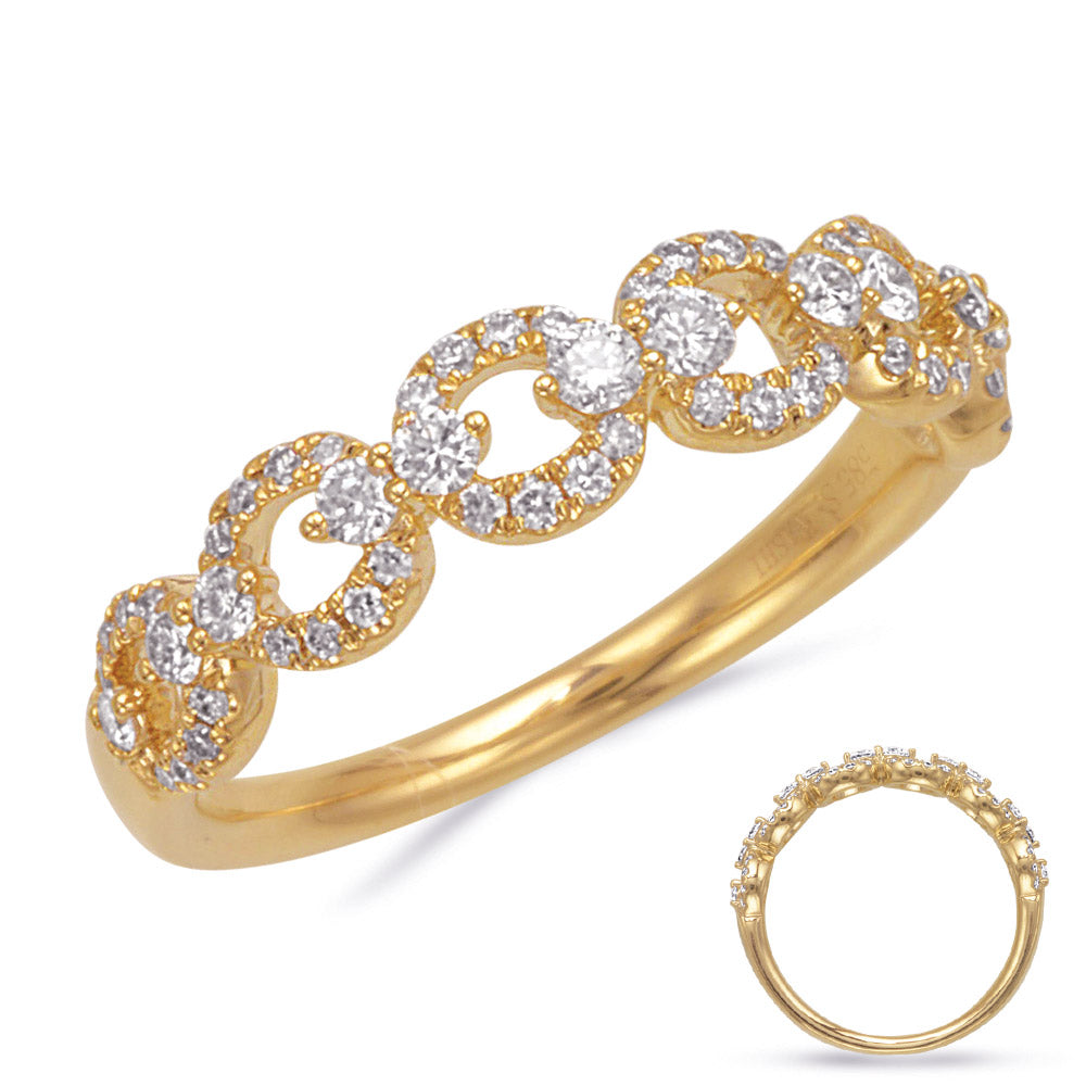 ELIE AZZI 0.44 ctw. YELLOW GOLD DIAMOND RING D4854YG