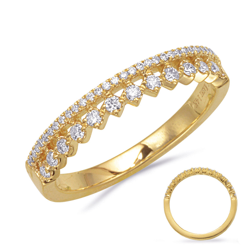 ELIE AZZI 0.27 ctw. YELLOW GOLD DIAMOND RING D4857YG
