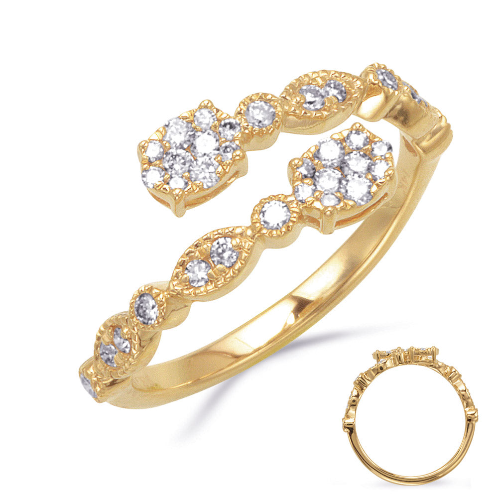 ELIE AZZI 0.35 ctw. YELLOW GOLD DIAMOND RING D4858YG