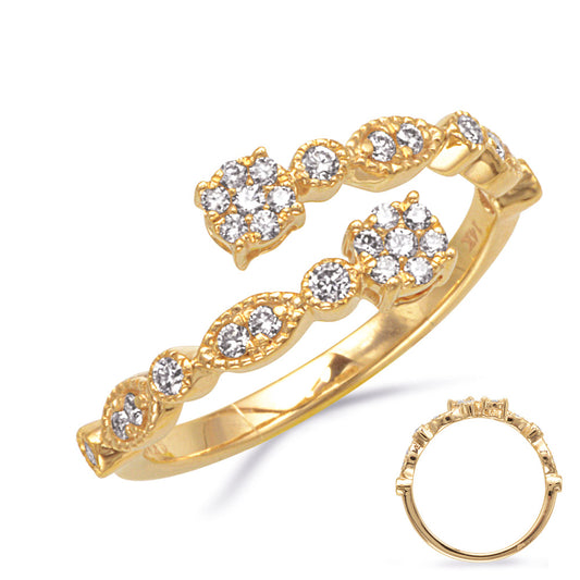ELIE AZZI 0.27 ctw. YELLOW GOLD DIAMOND RING D4859YG
