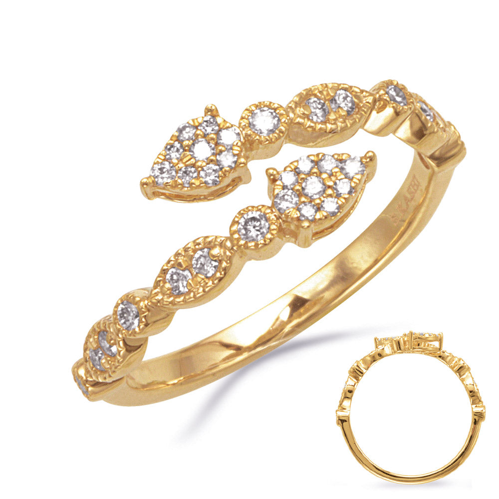 ELIE AZZI 0.25 ctw. YELLOW GOLD DIAMOND RING D4860YG