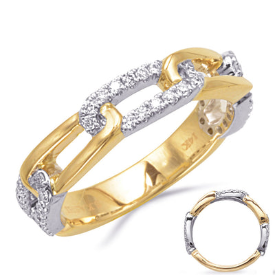 ELIE AZZI 0.26 ctw. YELLOW & WHITE GOLD DIAMOND RING D4861YW