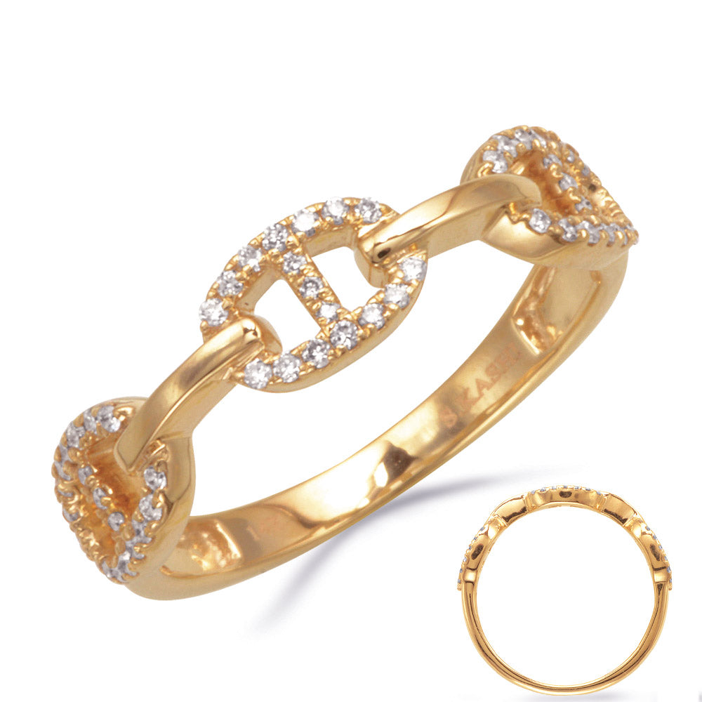 ELIE AZZI 0.20 ctw. YELLOW GOLD DIAMOND RING D4862YG