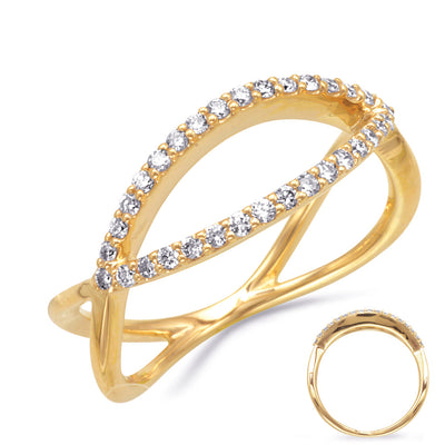 ELIE AZZI 0.24 ctw. YELLOW GOLD DIAMOND RING D4864YG