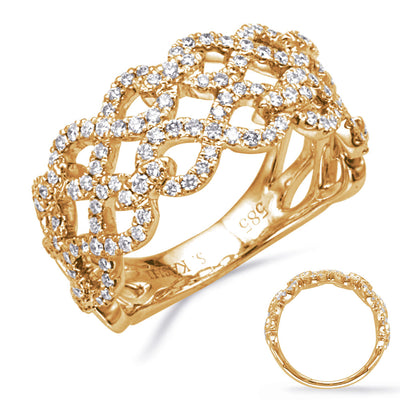 ELIE AZZI 0.67 ctw. YELLOW GOLD DIAMOND RING D4865YG