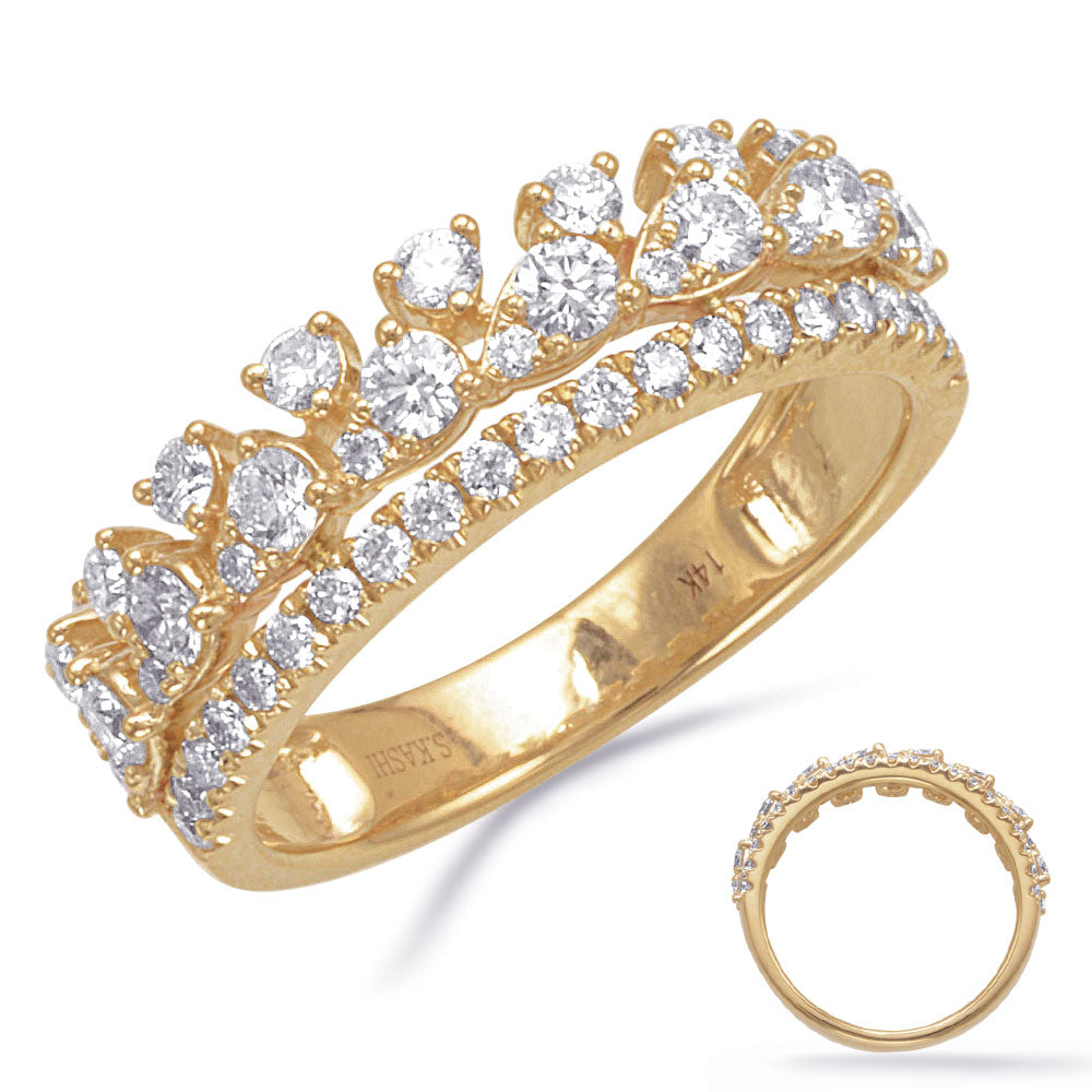 ELIE AZZI 1.05 ctw. YELLOW GOLD DIAMOND RING D4868YG