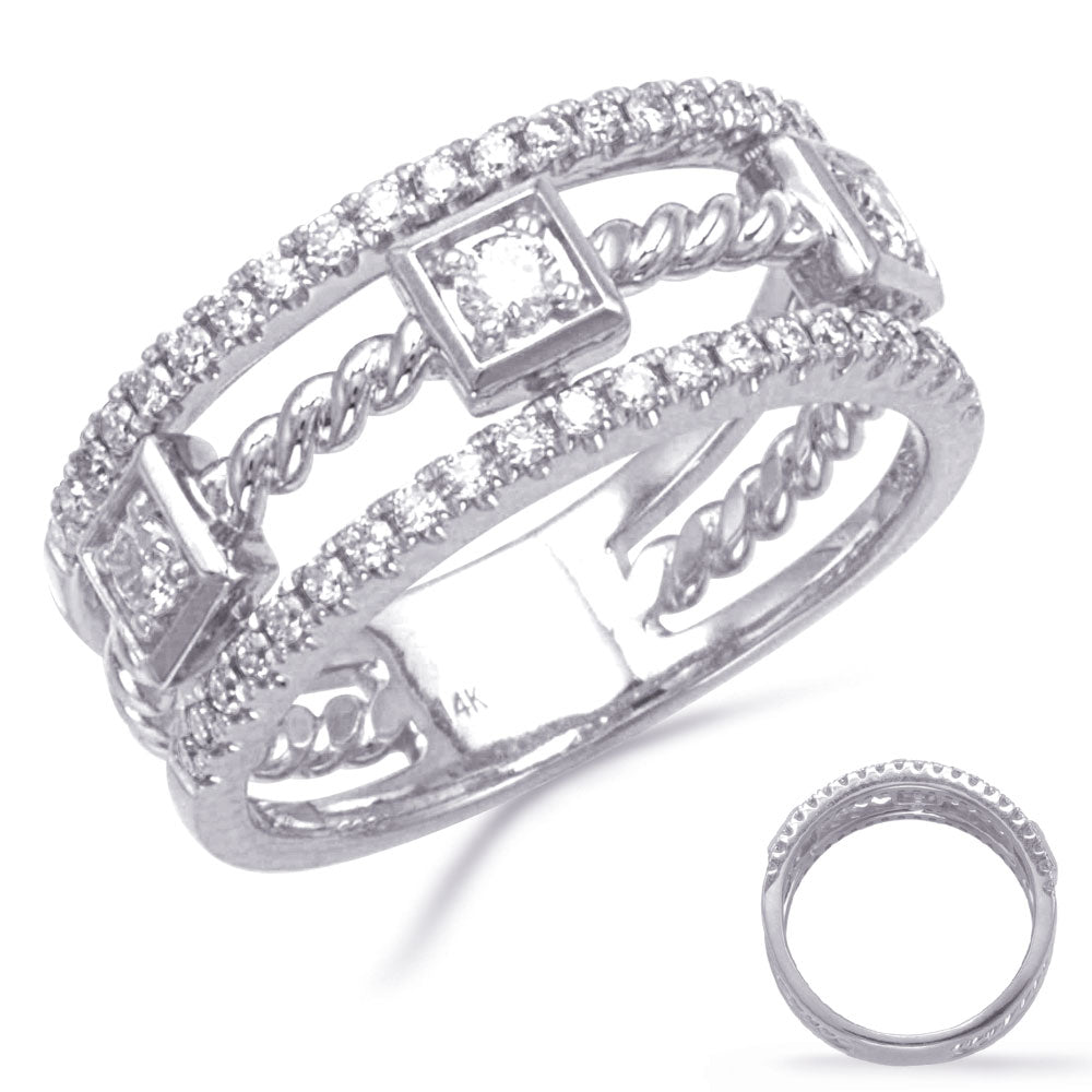 ELIE AZZI 0.51 ctw. WHITE GOLD DIAMOND RING D4870WG